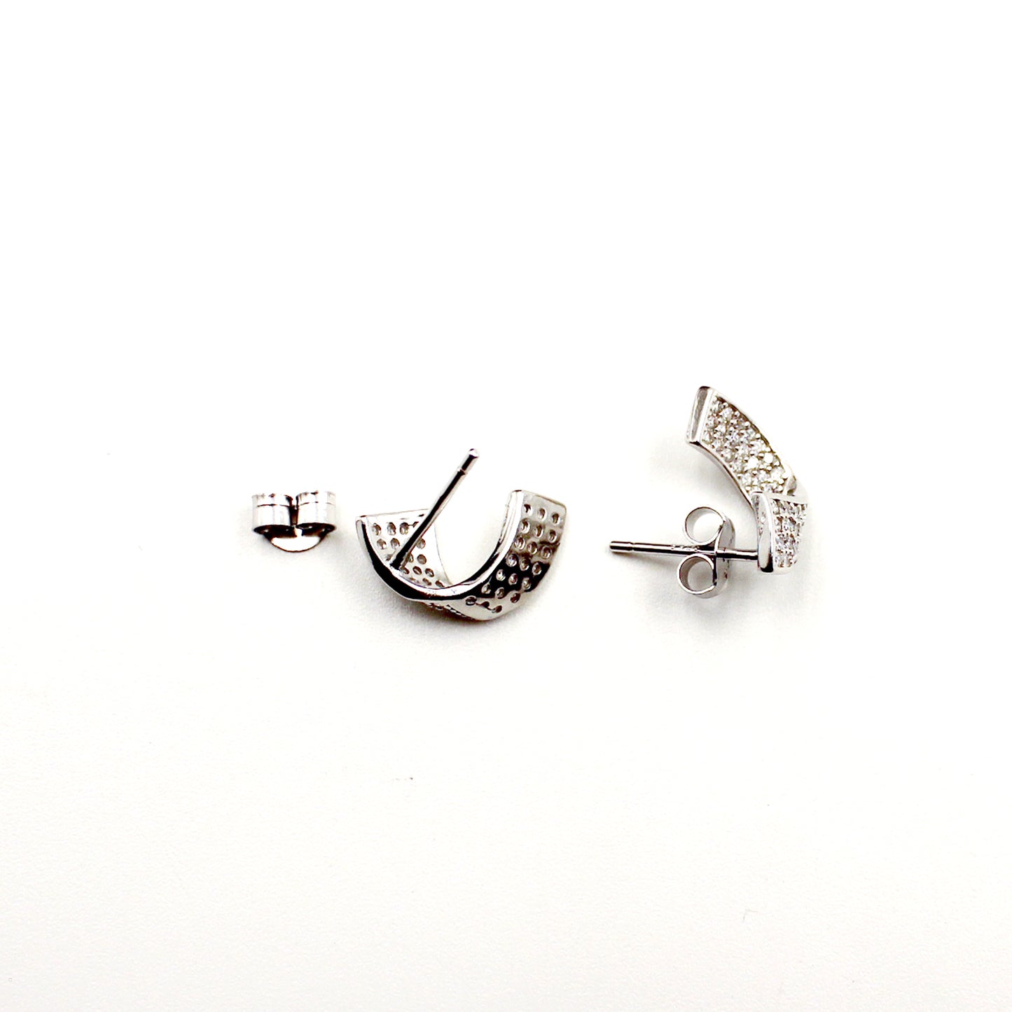 Silver Fancy Wave Earring