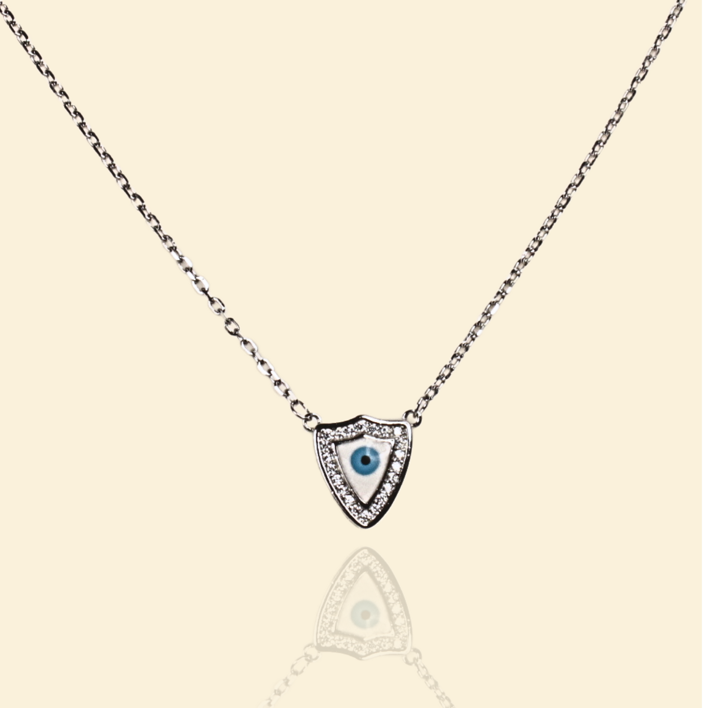 Silver Precious Evil Eye Pendant