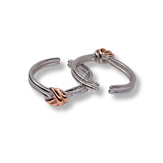 ORHU JEWEL 925 Sterling Silver Hallmarked Toe Ring for Women | Adjustable Designer Bichiya | Dual Tone Engraved Open Band Toe Ring | Traditional & Daily Wear Foot Jewelry