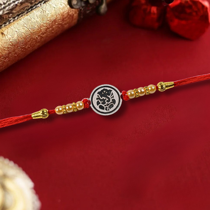 Silver Ganesh Blessing Rakhi