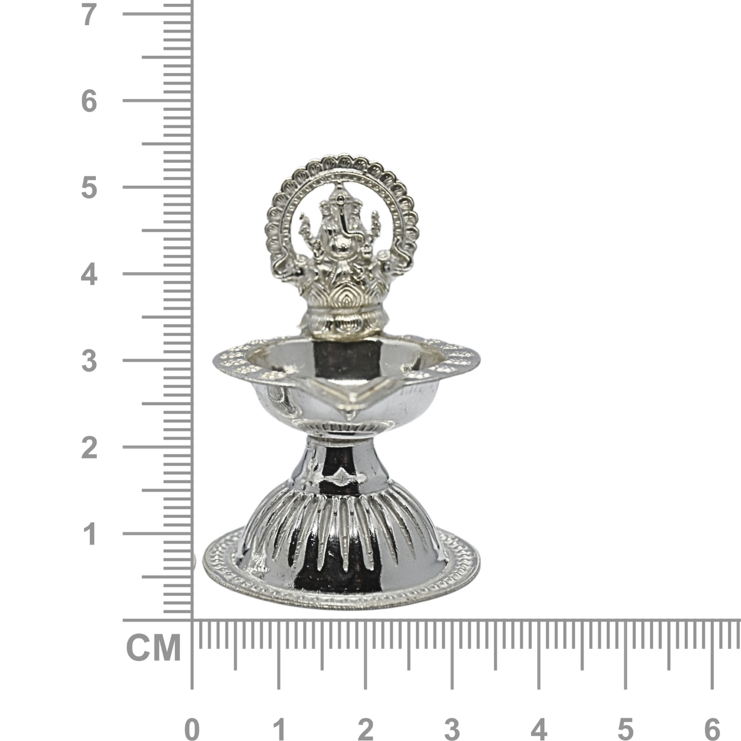 Silver Laxmi Ganesha Deepam