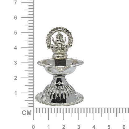 Silver Laxmi Ganesha Deepam