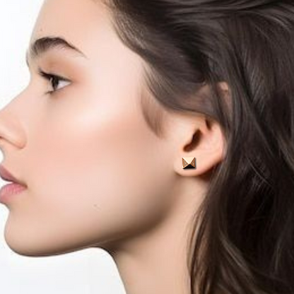 Rose Gold Triangulum Stud Earring
