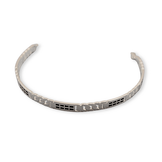 Silver Grid Link Bracelet