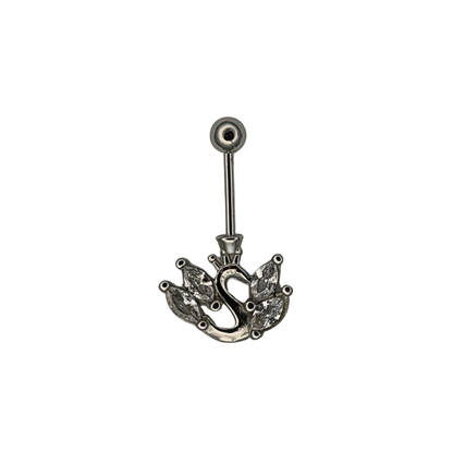 925 Sterling Silver Swan Design Bugadi with Sparkling Stones | Traditional Maharashtrian Ear Piercing Jewelry | Oxidized Silver Finish | Women Ethnic Jewelry
