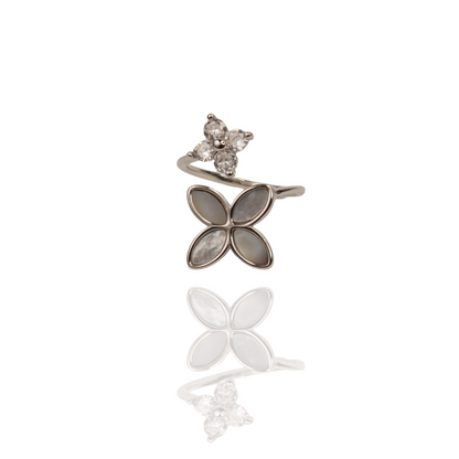 Silver Swish Of Shine Ring