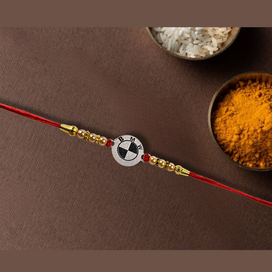 BMW Style Silver Rakhi
