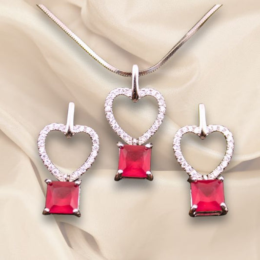Silver Heartlet Glow Set
