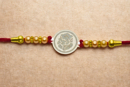 Silver Ganesh Blessing Rakhi