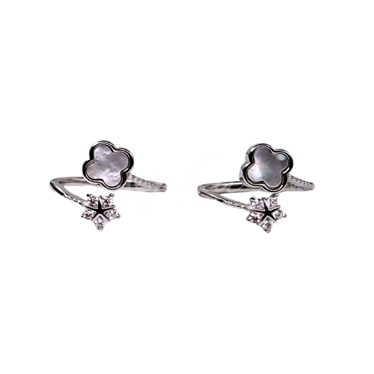 ORHU JEWEL 925 Hallmarked Sterling Silver Geometric Toe Ring for Women | Minimal Diamond Shape Adjustable Toe Ring | Elegant Daily Wear Foot Jewelry