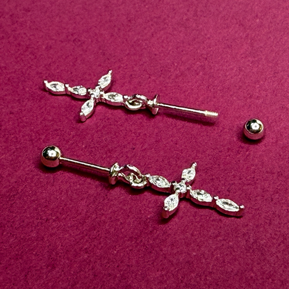925 Sterling Silver  Bugadi Earrings for Women | Traditional Maharashtrian Ear Piercing Jewelry | CZ Diamond Studded Helix/Cartilage Earring | Hallmarked Fine Jewelry