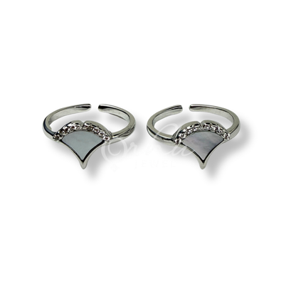 925 Hallmarked Sterling Silver Geometric Toe Ring for Women | Minimal Diamond Shape Adjustable Toe Ring | Elegant Daily Wear Foot Jewelry by Orhu Jewel