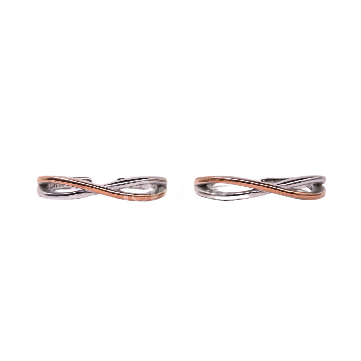 product image ORHU JEWEL 925 Sterling Silver Hallmarked Toe Ring for Women | Adjustable Designer Bichiya | Dual Tone Floral Engraved Open Band Toe Ring | Traditional & Daily Wear Foot Jewelry (Infinity Twist Style)
