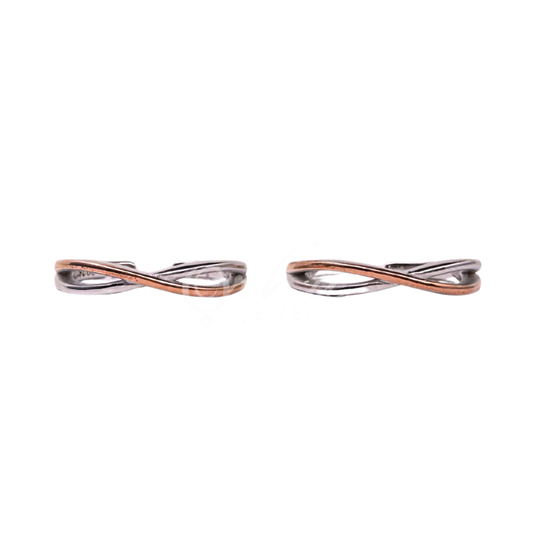 product image ORHU JEWEL 925 Sterling Silver Hallmarked Toe Ring for Women | Adjustable Designer Bichiya | Dual Tone Floral Engraved Open Band Toe Ring | Traditional & Daily Wear Foot Jewelry (Infinity Twist Style)