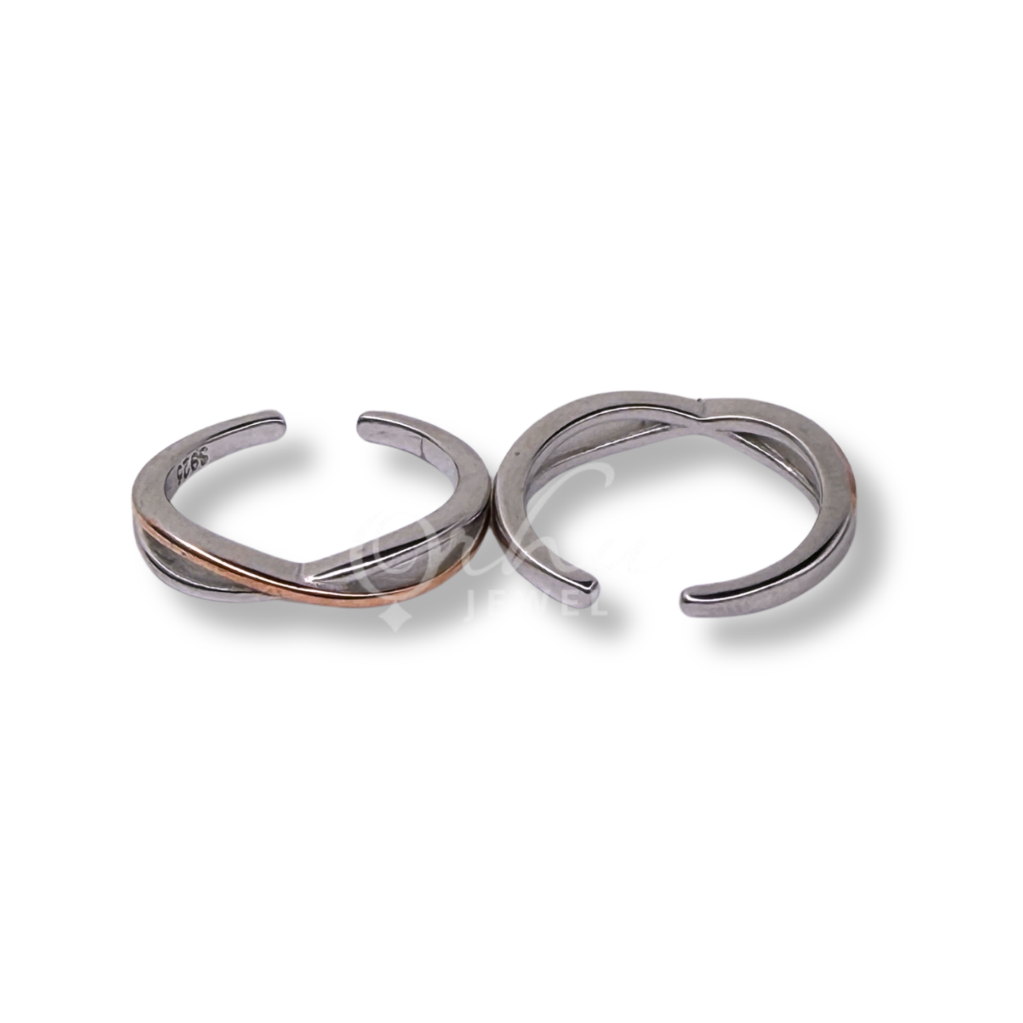 product image ORHU JEWEL 925 Sterling Silver Hallmarked Toe Ring for Women | Adjustable Designer Bichiya | Dual Tone Floral Engraved Open Band Toe Ring | Traditional & Daily Wear Foot Jewelry (Infinity Twist Style)