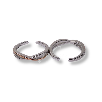 product image ORHU JEWEL 925 Sterling Silver Hallmarked Toe Ring for Women | Adjustable Designer Bichiya | Dual Tone Floral Engraved Open Band Toe Ring | Traditional & Daily Wear Foot Jewelry (Infinity Twist Style)