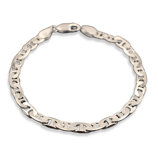 Bold Curb Link Silver Bracelet