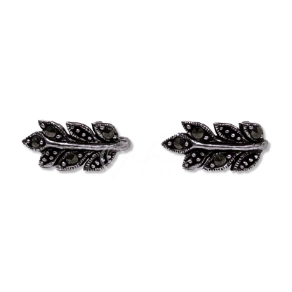 ORHU JEWEL 925 Sterling Silver Toe Rings for Women | Oxidised Leaf Design | Adjustable Open Band Toe Ring | Traditional & Daily Wear | Hallmarked Silver