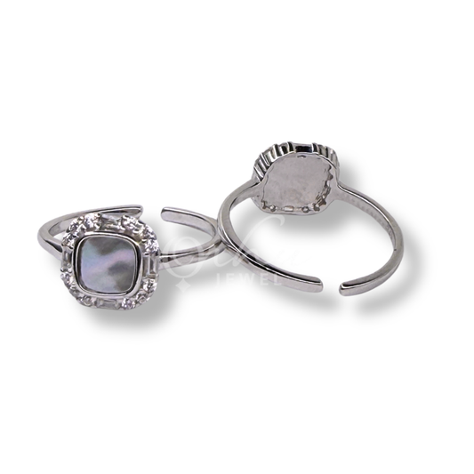 ORHU JEWEL 925 Hallmarked Sterling Silver Geometric Toe Ring for Women | Minimal Diamond Shape Adjustable Toe Ring | Elegant Daily Wear Foot Jewelry