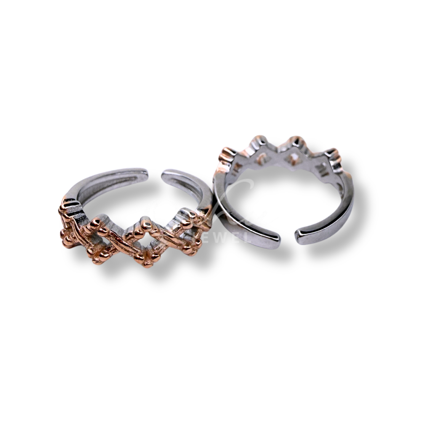 ORHU JEWEL 925 Sterling Silver Hallmarked Toe Ring for Women | Adjustable Designer Bichiya | Dual Tone Floral Engraved Open Band Toe Ring | Traditional & Daily Wear Foot Jewelry (Royal Beaded Bloom Design)