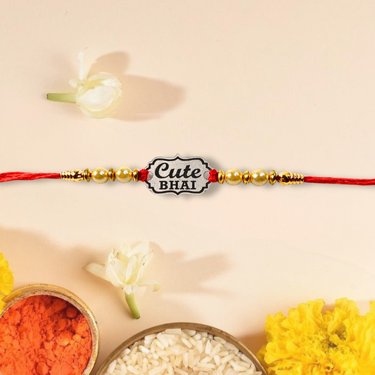 Cute Bhai Silver Rakhi