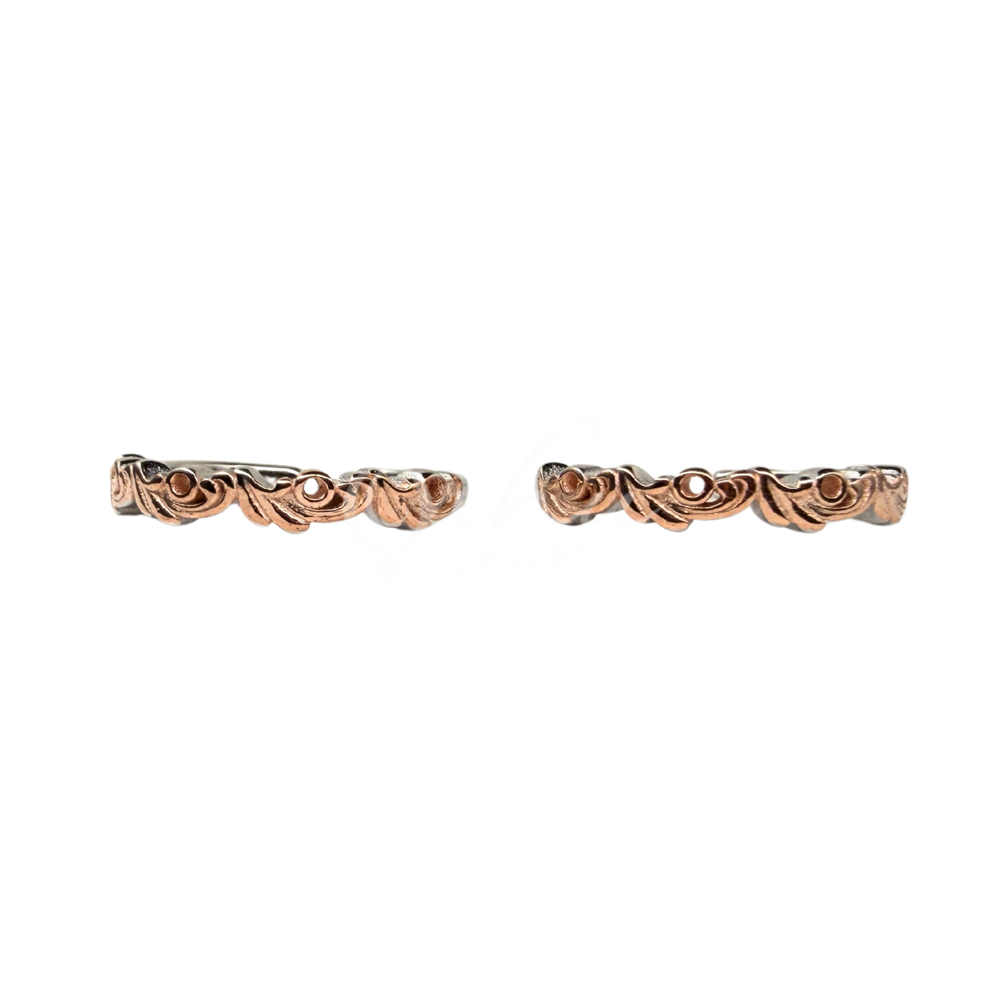 ORHU JEWEL 925 Sterling Silver Hallmarked Toe Ring for Women | Adjustable Designer Bichiya | Dual Tone Floral Engraved Open Band Toe Ring | Traditional & Daily Wear Foot Jewelry (Beaded Floral Rose Gold Toe Ring)