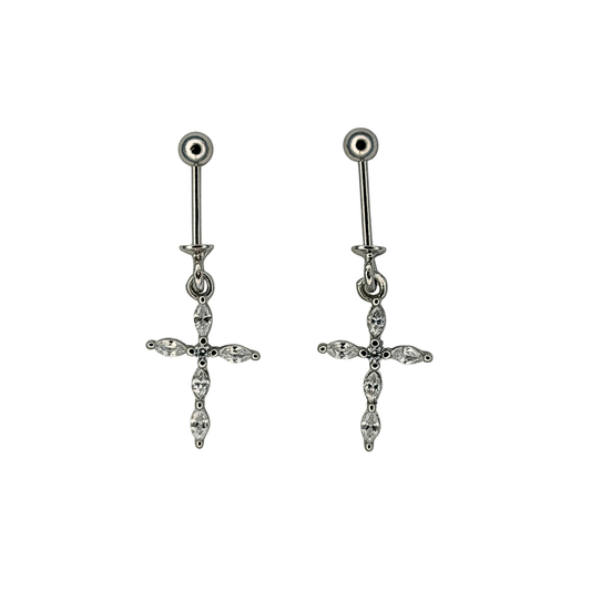 925 Sterling Silver  Bugadi Earrings for Women | Traditional Maharashtrian Ear Piercing Jewelry | CZ Diamond Studded Helix/Cartilage Earring | Hallmarked Fine Jewelry