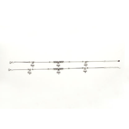Italian Silver Ball Beads with Small Umbrella Anklet