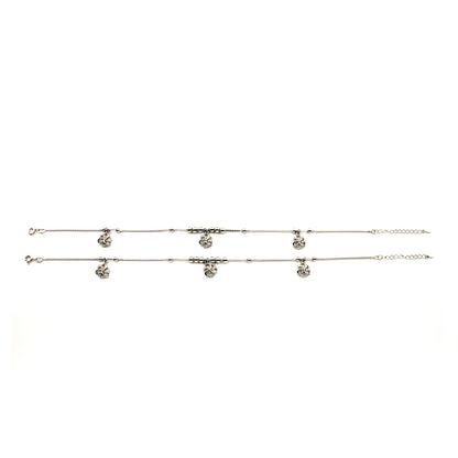 Silver Waterlily Anklet