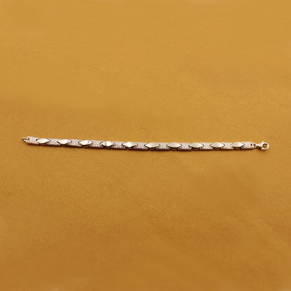 Silver Fishbone Link Bracelet