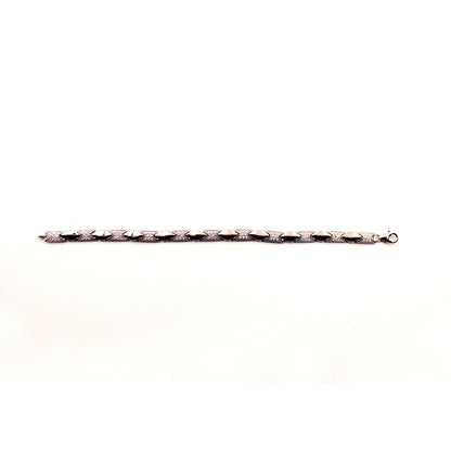 Silver Fishbone Link Bracelet