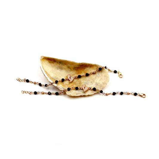 Rose Gold Delicate Baby Feet Bracelet