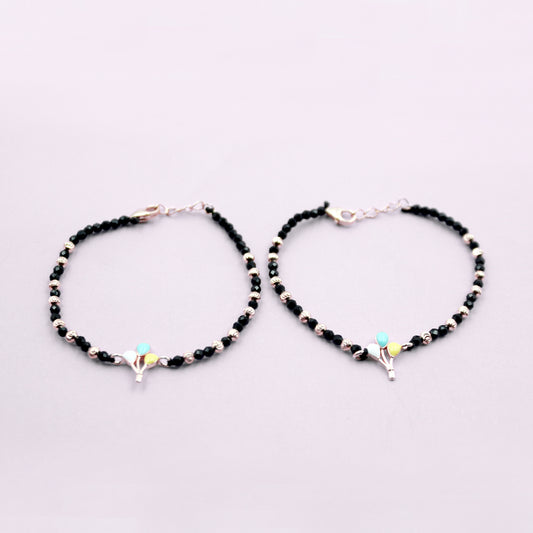 Balloon With Rose Gold Beads Bracelet