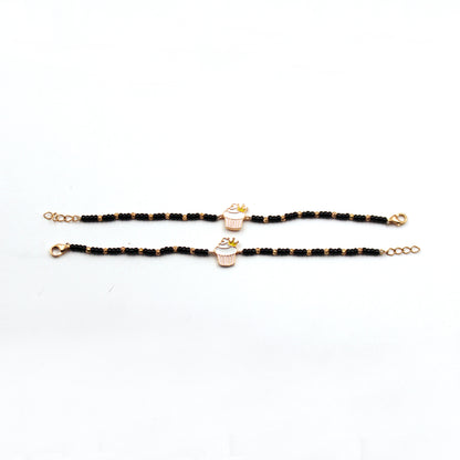 Crown Cake Charm Bracelet