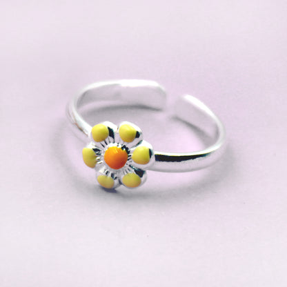 Silver Elegant Flower Rings