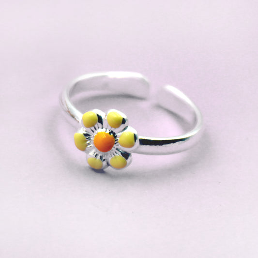 Silver Elegant Flower Rings