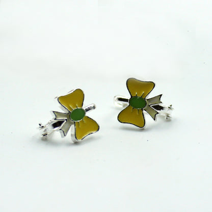 Silver Yellow Ribbon Tops