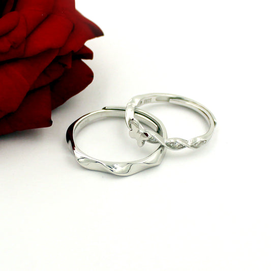 Classic Butterfly Couple Rings
