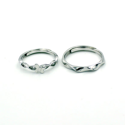 Classic Butterfly Couple Rings