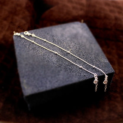 Italian Silver Chain Anklet
