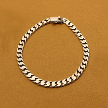 Classic Cuban Link Silver Bracelet