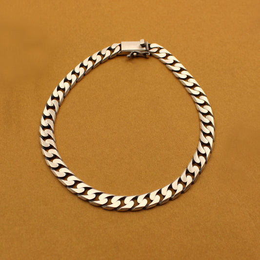 Classic Cuban Link Silver Bracelet