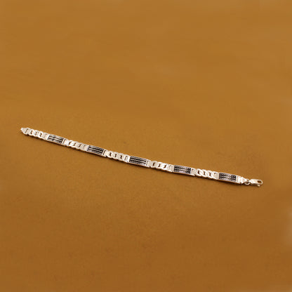 Dual Tone Classic Link Bracelet