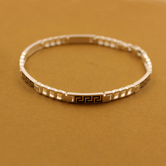 Greek Maze Silver Bracelet