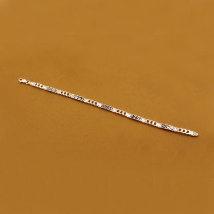 Greek Maze Silver Bracelet