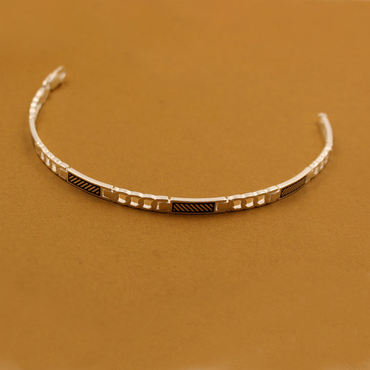 Textura Silver Link Bracelet
