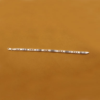 Textura Silver Link Bracelet