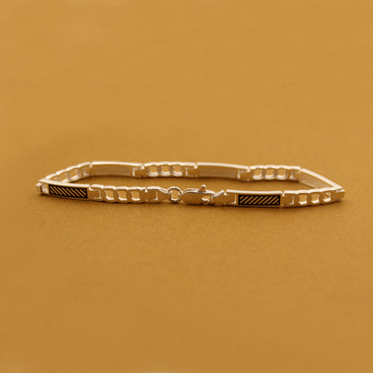 Textura Silver Link Bracelet