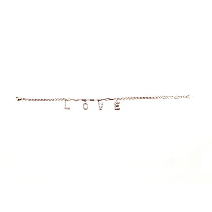 Stone Filled Love Word Bracelete