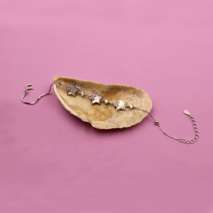 Silver Shining Star Bracelet